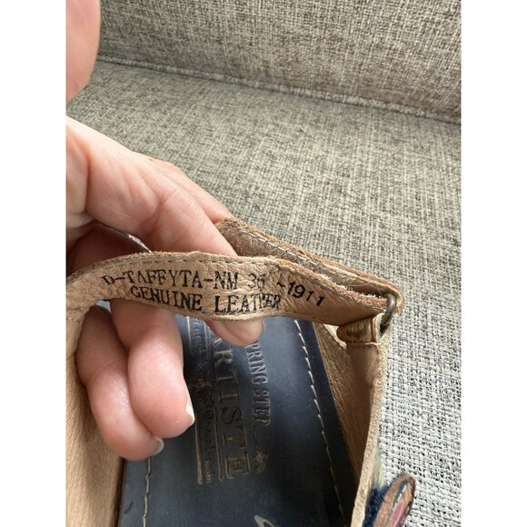 L'ARTISTE Spring Step Butterflies Leather Sandals EU 36 US 5.5-6 Eclectic Artsy - Picture 5 of 12